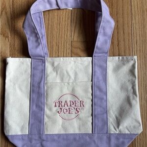 Trader Joe’s Purple Mini Canvas Tote Bag